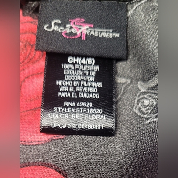 Secret Tresures S 4 / 6 Silky Feel Breakfast Robe Lingerie Floral Tie Belted - Picture 4 of 4